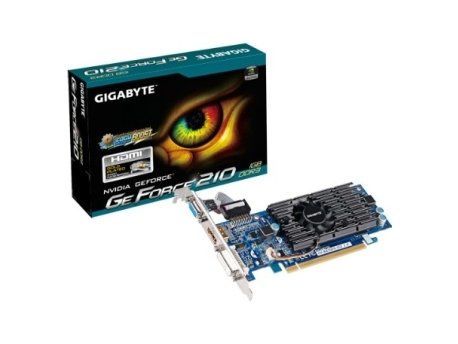 GIGABYTE NVidia GeForce 210 1GB 64bit GV-N210D3-1GI