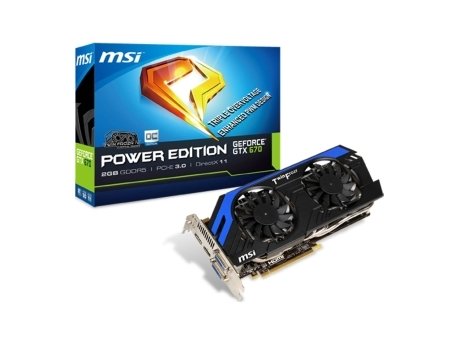 MSI NVidia GeForce GTX 670 2GB 256bit N670 PE 2GD5 OC