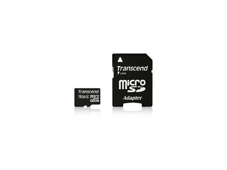 TRANSCEND MicroSD 16GB + SD adapter TS16GUSDHC4