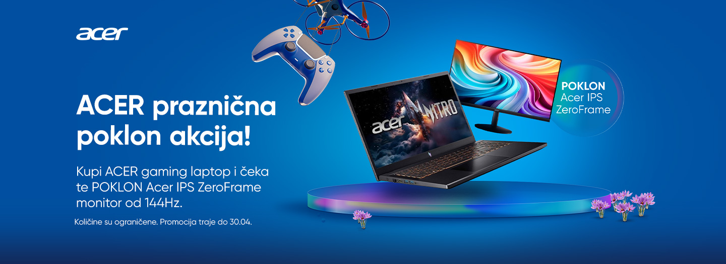 ACER GAMING LAPTOP I POKLON MONITOR