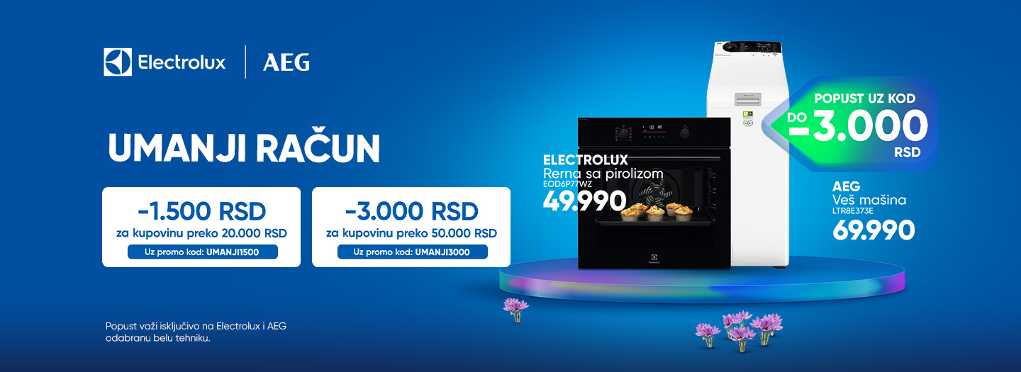 UMANJI RACUN UZ ELECTROLUX I AEG PROMO KOD
