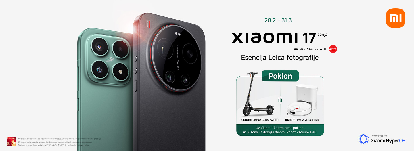 POKLONI UZ NOVU XIAOMI 17 SERIJU TELEFONA