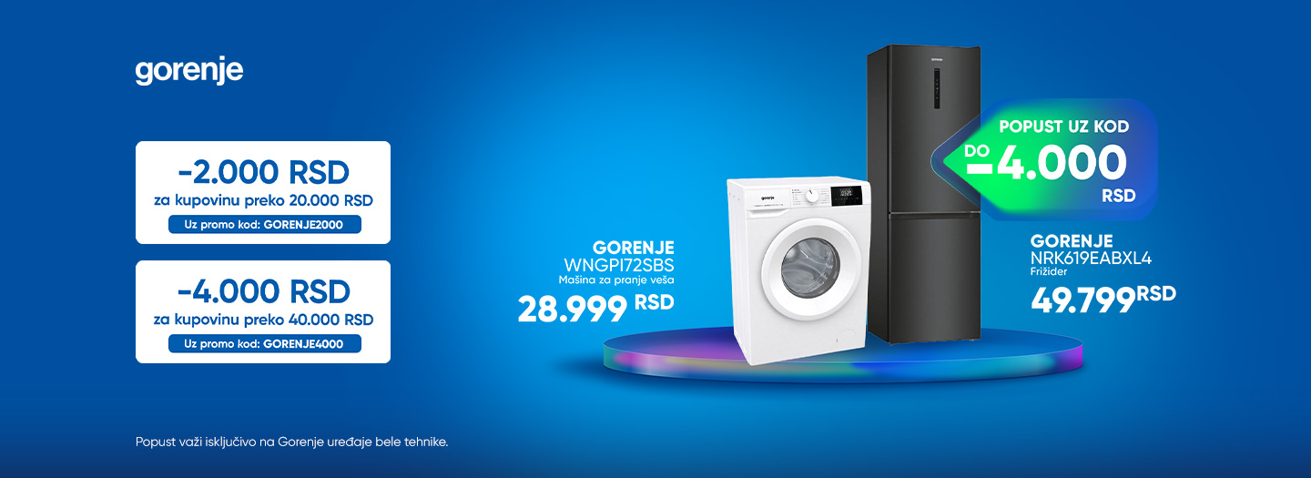 GORENJE BELA TEHNIKA PROMO KOD