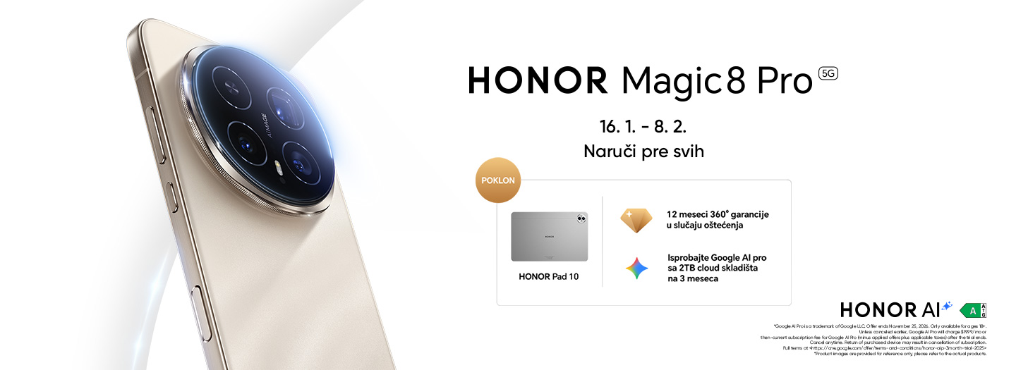 HONOR Magic8 Pro uz POKLON tablet
