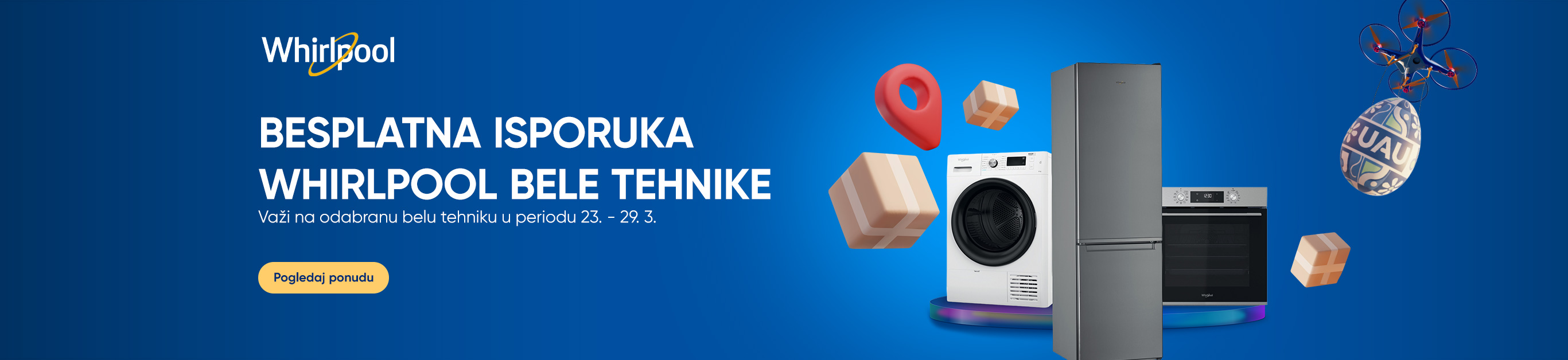 WHIRLPOOL BELA TEHNIKA BESPLATNA ISPORUKA AKCIJA