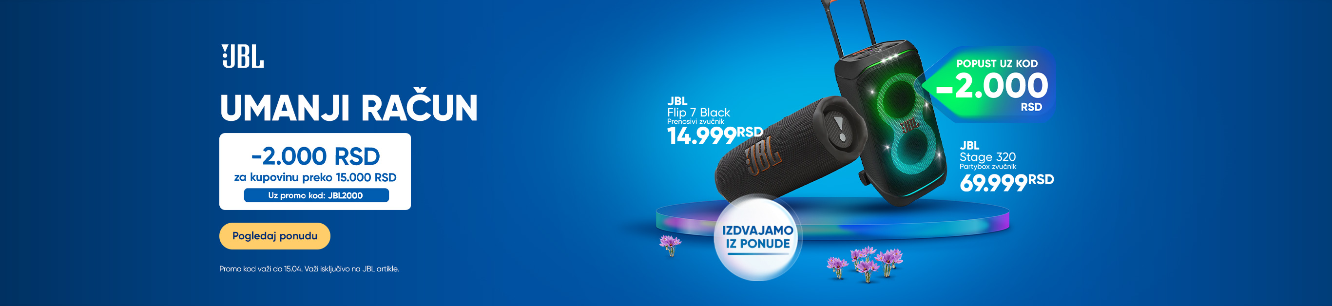 UMANJI RACUN UZ JBL KOD