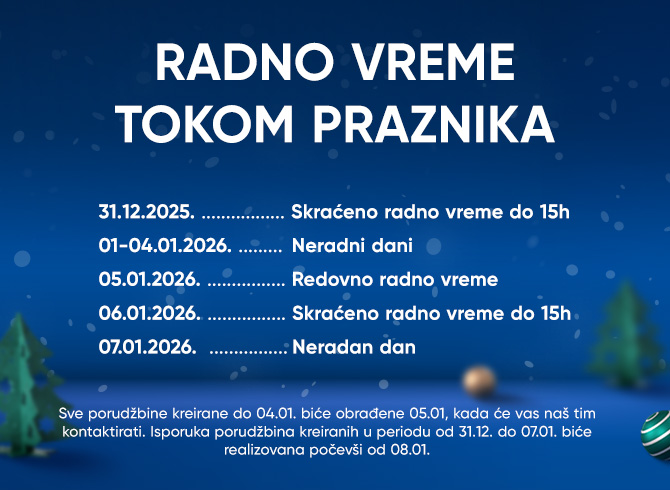 RADNO VREME TOKOM PRAZNIKA