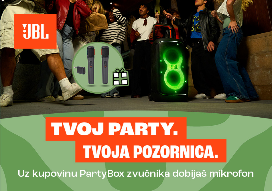 JBL AKCIJA PARTYBOX ZVUCNICI I POKLON MIKROFON