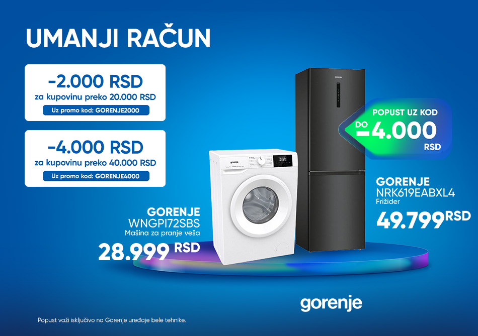 GORENJE BELA TEHNIKA PROMO KOD