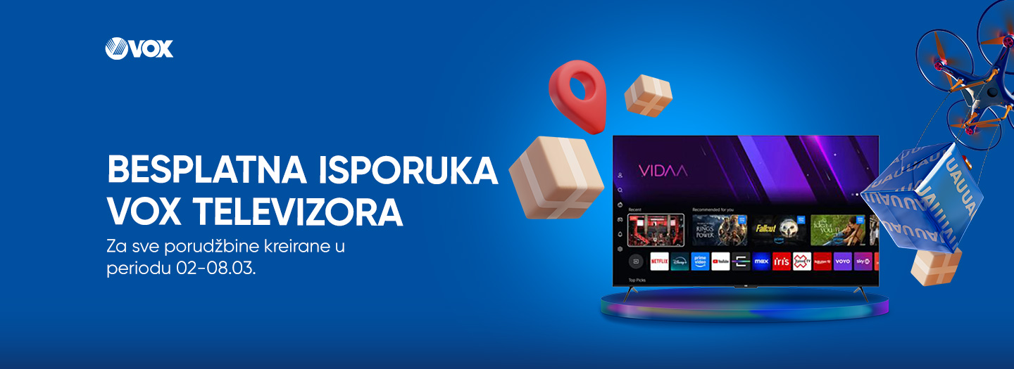 Vox televizori uz besplatnu isporuku