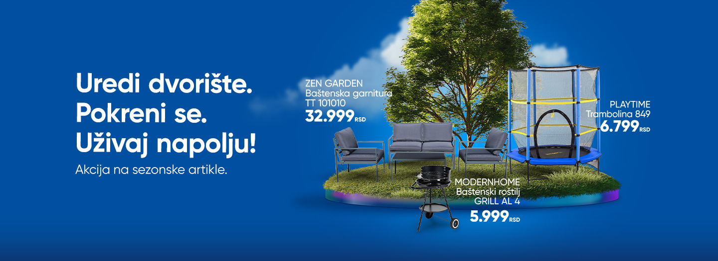 AKCIJA NA BASTENSKU OPREMU BAZENE KOSILICE TRIMERE BICIKLE TROTINETE I JOS MNOGO TOGA