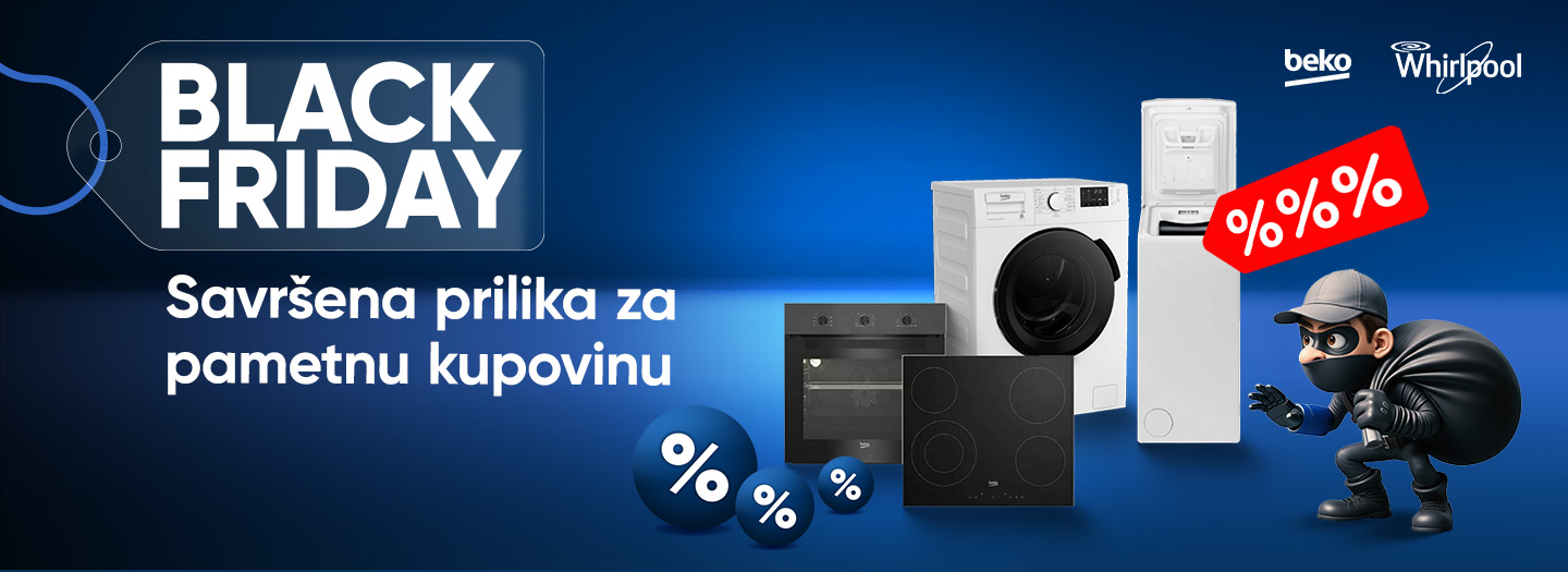 BEKO I WHIRLPOOL BELA TEHNIKA BLACK FRIDAY 2025