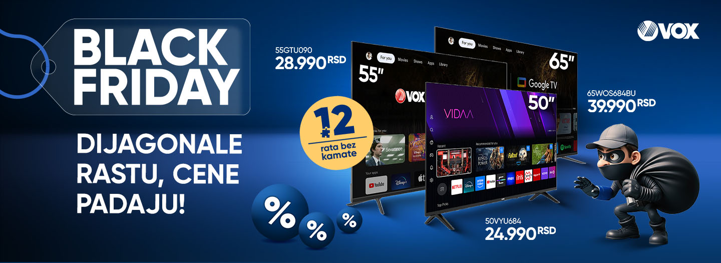 VOX TELEVIZORI BLACK FRIDAY