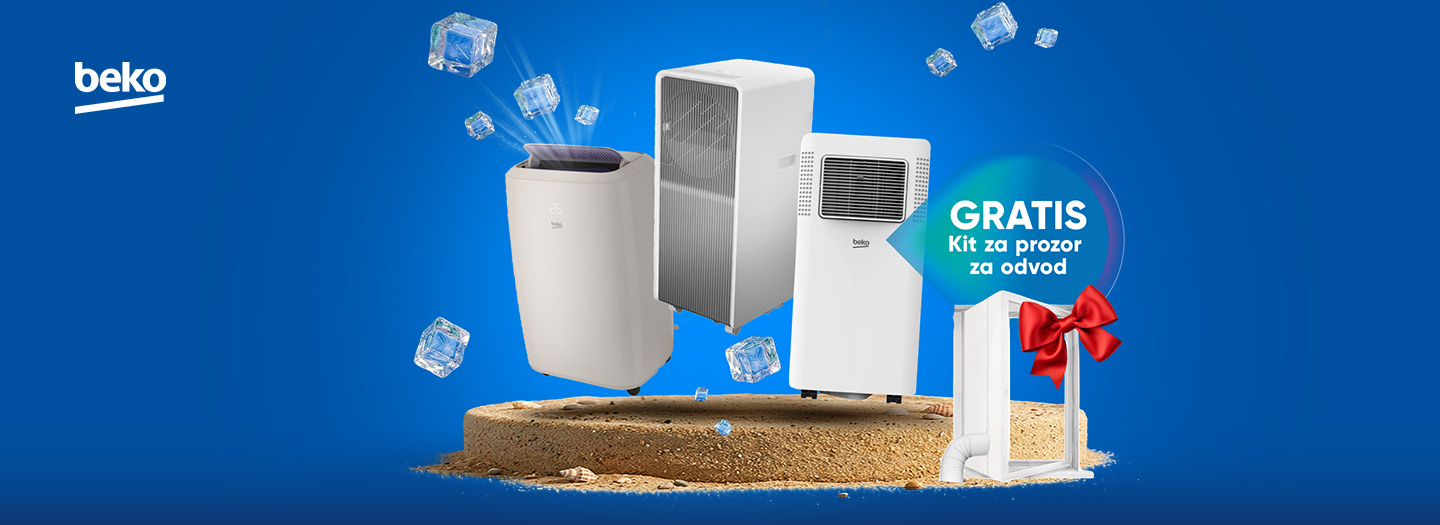 BEKO pokretne klime i poklon kit za prozor