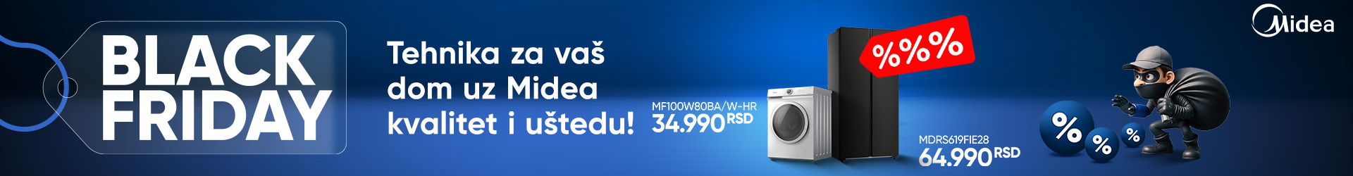 Midea bela tehnika black friday 2025