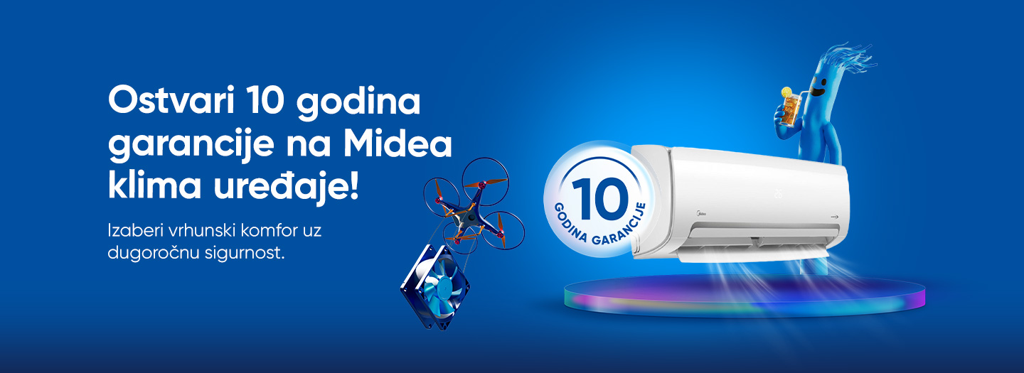 10 GODINA GARANCIJE NA MIDEA KLIME