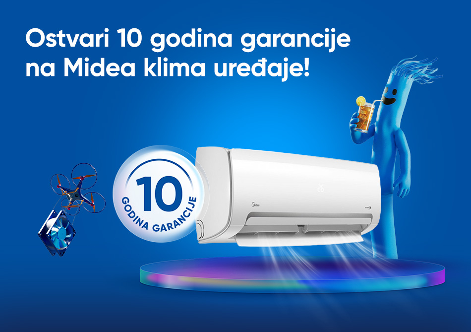 10 GODINA GARANCIJE NA MIDEA KLIME