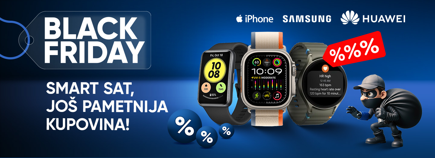PAMETNI SATOVI BLACK FRIDAY 2025