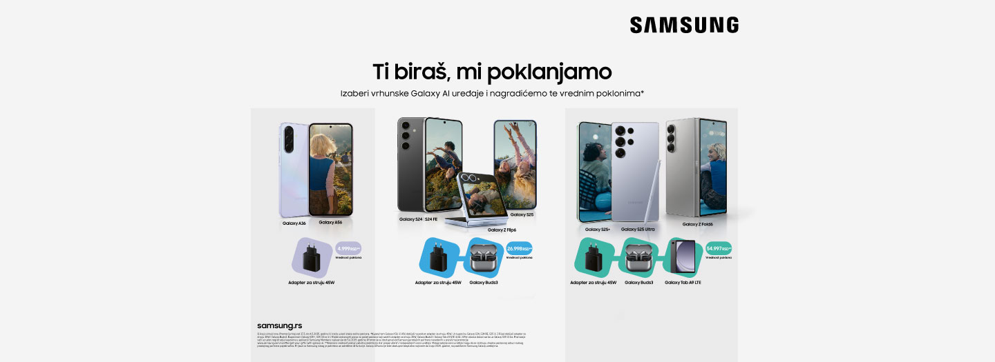 Izaberi vrhunske Galaxy AI uređaje