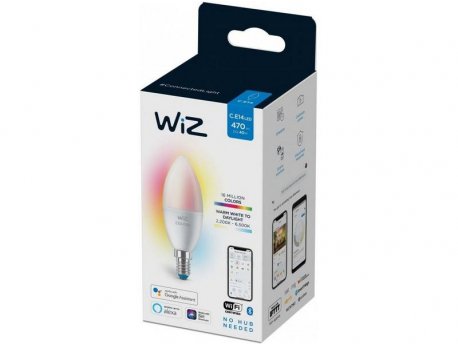 PHILIPS WIZ007 Wi-Fi BLE 4.6W (40W) C37 E14 922-65 (2700 - 6500K) RGB 1PF/6