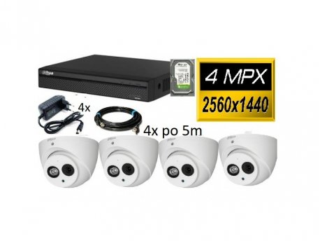 DAHUA SET 4 KAMERE AUDIO!!! 4 mpx + DVR FULL HD 2TB