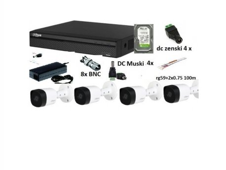 DAHUA SET-01 * 4 kamere + DVR, FULL HD, 2TB (22620)