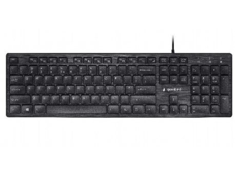 GEMBIRD KB-MCH-03 Multimedia chocolate, keyboard, USB, US layout, Slim black