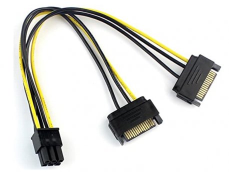 E-GREEN Naponski adapter za PCI-E VGA (6-pin) -2x Sata