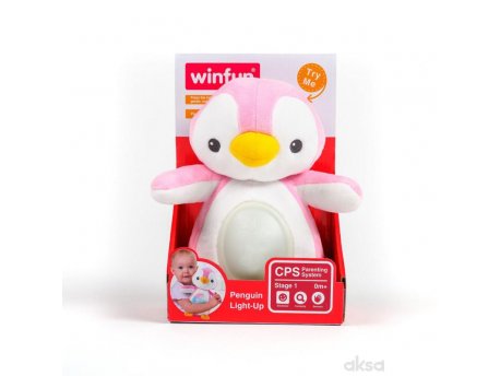 WIN FUN Igračka svetleći pingvin roze