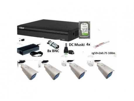 DAHUA 10 4 kamere full hd 40m 1tb hdd combo set
