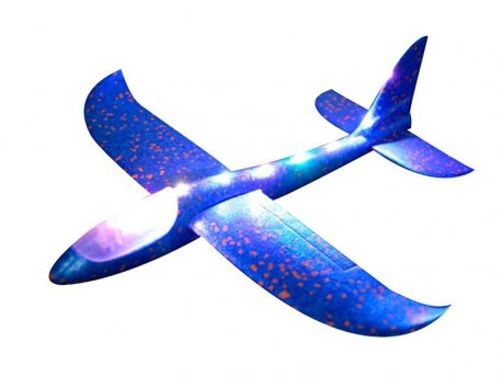 COMIC ONLINE GAMES Igračka avion 48cm - Plavi sa osvetljenjem