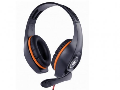 GEMBIRD GHS-05-O  Stereo gejmerske slusalice sa mikrofonom+volume kontrolom 3.5mm ORANGE