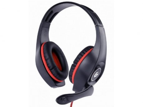 GEMBIRD GHS-05-R  Stereo gejmerske slusalice sa mikrofonom+volume kontrolom 3.5mm RED