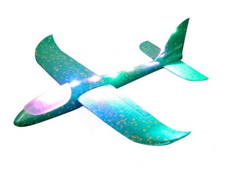 COMIC ONLINE GAMES Igračka avion 48cm - Zeleni sa osvetljenjem