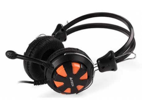 A4 TECH A4-HS-28-3 Gejmerske slušalice sa mikrofonom, 40mm/32ohm, black/orange, 2x3.5mm