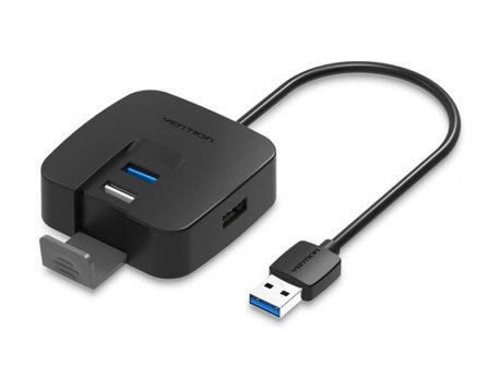 Vention USB HUB, 1xUSB 3.0, 3xUSB 2.0, 0,15M - Crni