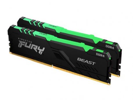 KINGSTON 16GB DDR4 2x8GB kit 3200MHz FURY Beast RGB KF432C16BBAK2/16