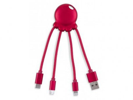 XOOPAR OCTOPUS 2 - All-in-one adapter - Metallic Red (XP61040.15M)
