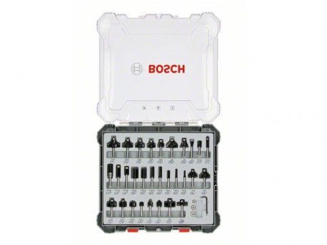 BOSCH Set raznih glodala, 30 komada, držač od 8 mm