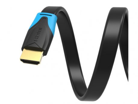 Vention Flat HDMI 2.0 kabl, 5m, crni (VAA-B02-L500)