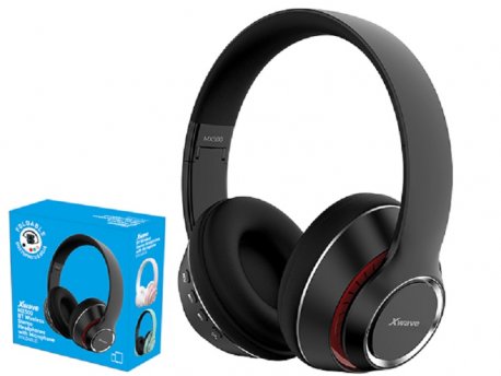 Xwave Bluetooth stereo slušalice sa mikrofonom v5.0/FM/microSD/AUX/Baterija 200mAh/8-9h raz/domet10m/Black