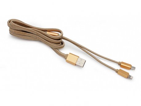 SIYOTEAM 2in1 Lightning & Micro USB kabl, 1.1m, Zlatni (LC86)
