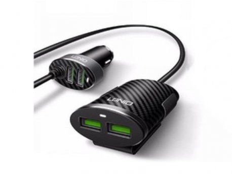 SIYOTEAM USB auto punjač, 4-USB Porta / 5V/5.1A 25.5W / Crni (C502)