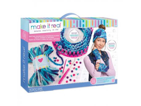 MAKE IT REAL ŠTRIKANJE: KAPICA I RUKAVICE KREATIVNI SET