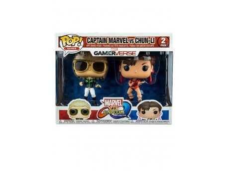 FUNKO Capcom vs Marvel POP! Vinyl 2-Pack Captain Marvel vs Chun-Li (Player 2)