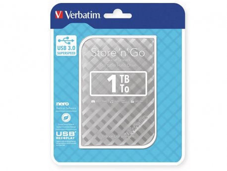 VERBATIM Store 'n' Go 1TB 3.0 2.5'' sivi kocka 53197 eksterni hard disk