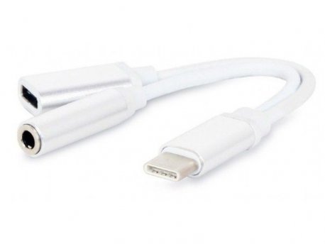 GEMBIRD Audio adapter kabl USB Type-C na stereo 3.5 mm (CCA-UC3.5F-02-W)