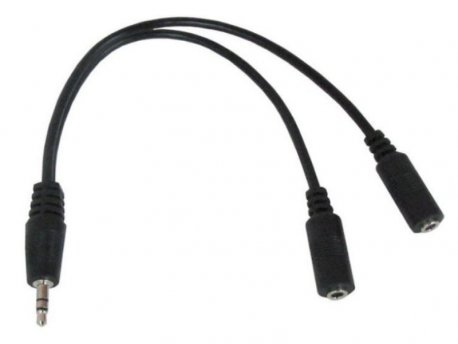 GEMBIRD 3.5mm stereo na 2x3.5mm stereo socket splitter kabl, 10cm (CCA-415-0.1M)