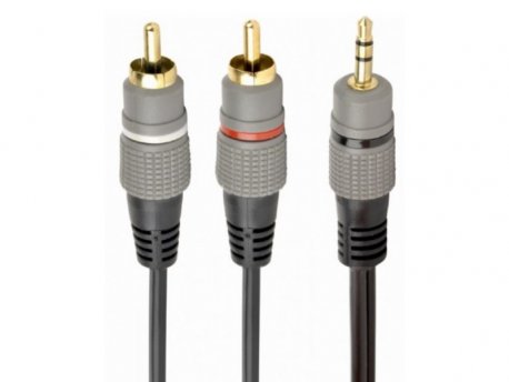 GEMBIRD 3.5 mm stereo na 2xRCA kabl, 10m, pozlaćeni konektori (CCA-352-10M)