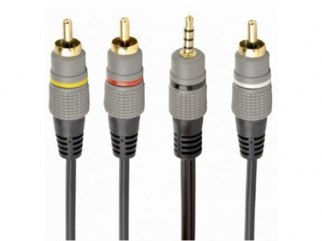 GEMBIRD 3.5mm 4-pin na RCA Audio-Video kabl, 1.5m (CCAP-4P3R-1.5M)